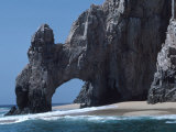 Giant Rock Formation on Beach