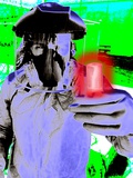 Man in Protective Clothing with Hazardous Matter