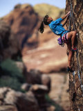 Woman Rock Climbing  CA