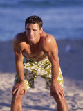 Man Waiting for Volleyball Serve