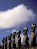Huge Moai  Ahu Akiri  Easter Island  Chile