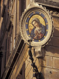 Tile Mosaic on Street Corner at Campo de Fiori  Rome  Italy