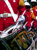 Uniformed Guardsman Playing Drum  Bermuda  Caribbean