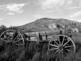Old Wood Wagon near Mining Ghost Town at Bannack State Park  Montana  USA