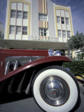 Ocean Drive with Classic Car and Majestic Hotel  South Beach  Miami  Florida  USA