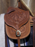 Detail of Ornate Horse Saddle Bag  Deer Lodge  Montana  USA