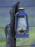 Blue Lantern and Barbed Wire  Lytle  Texas  USA
