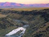 Sunset on Owyhee River  Bull Run Mountains  Nevada  USA