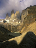 Clouds over Torres del Paine Mountains  Patagonia  Chile