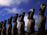 Huge Moai  Ahu Akiri  Easter Island  Chile