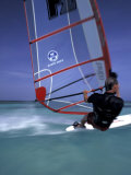 Windsurfing at Malmok Beach  Antigua  Caribbean