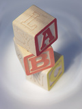 Three Wooden Letter Blocks of the Abcs