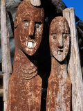 Wakas Erected for Heros of the Konso Tribe  Ethiopia