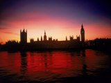 Houses of Parliament at Dusk  London  England