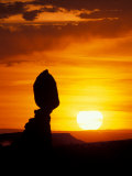 Balance Rock at Sunset  Arches National Park  Utah  USA