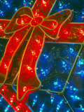 Gift Box Decoration Made of Christmas Lights  Washington  USA