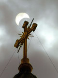 The Moon Partially Covers the Sun During a Partial Solar Eclipse
