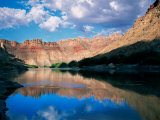 Colorado River and Canyon Walls at Sunrise  Colorado Plateau  Canyonlands National Park  Utah  USA