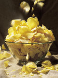 Potato Chips Falling Into Bowl