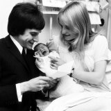 Ray Davis Lead Singer of the Kinks with His Wife Rosa and Newly Born Baby Louise Clara  May 1966
