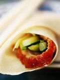 Beijing Duck Rolled up in Crepe  Beijing  China
