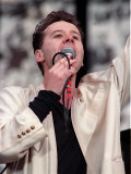 Jim Kerr of Simple Minds at Wembley Stadium in Honour of Nelson Mandela's 70th Birthday  June 1988