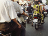 Motorbike Traffic on the Streets of Saigon or Ho Chi Minh City