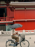 Bike Rider  Senso-Ji Temple  Asakusa  Tokyo  Japan