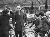 Savalas Telly  Surronded by Young Fans  During a Walk in London with Wife Kojak  February 1968