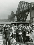 Tourists Come Ashore from Cruise Ship Caronia  South Queensferry  April 1957