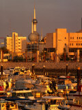 Boats in Sharq Marina with Kuwait Towers in Background  Kuwait