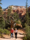 A Couple Walks Along a Path in Bryce Canyon