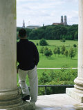 A Man Stands Looking at the English Garden in Munich