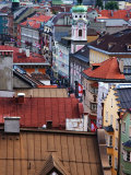 Historic Innsbruck from Stadtturm (City Tower)  Innsbruck  Austria