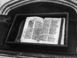 Archbishop Thomas Cranmer's Bible in the North Choir Aisle Canterbury Cathedral Kent England