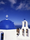 White Orthodox Church of Oia Santorini  Greece