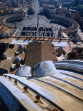 Unequalled View of Rome and Piazza San Pietro from Dome of St Peter's Basilica  Vatican City