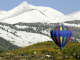 One of the Twelve Hot Air Balloons Takes Flight at Mount Crested Butte  Colorado