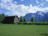 Farm Cabin  with the Chugach Mountains in the Background