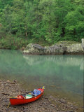 Canoe by the Big Piney River  Arkansas