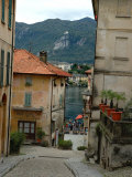 Cobblestone Street Down to Waterfront  Lake Orta  Orta  Italy
