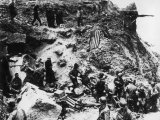 American Troops and Their German Prisoners on Omaha Beach Normandy France