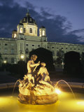 Evening in Front of the Art History Museum in Vienna