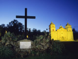 The Santa Barbara Mission at Sunset