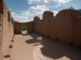 Travelers Examine the Ruins of 17th Century Spanish Mission  the Church of San Jose De Los Jemez