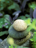Stones Used as Natural Garden Sculpture