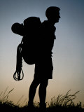 Male Hiker  Silhouetted  Melbourne  Australia