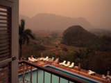 A Beautiful View from a Hotel Balcony During an Afternoon Rainshow  Vinales  Cuba