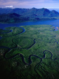 Aerial of Hinchinbrook Channel & Island  Hinchinbrook Island National Park  Australia