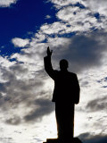Statue of Mao Tse Tung in Central Business District  Lijiang  China